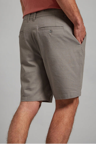 Devré Men's Gray Linen Shorts 17D000069004 3