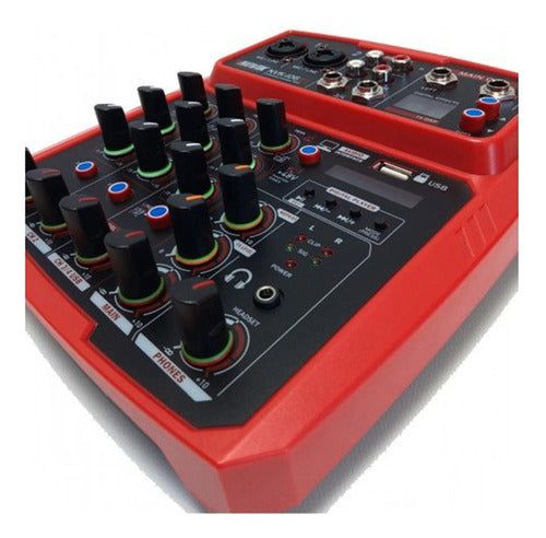 Consola Mixer Novik Nvk-i06bt Placa Sonido Usb Bluetooth 6ch 1