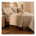 King Size Embossed Bedspread with Sherpa 0