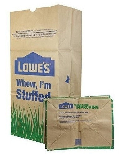 Lowes 30 Gallon Heavy Duty Brown Lawn and Leaf Paper Yard Bags 0