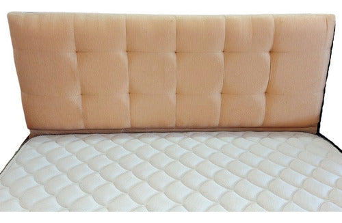 Chenille Tufted Headboard for 1 1/2 Plaza Bed 100cm - Wooden Frame 8