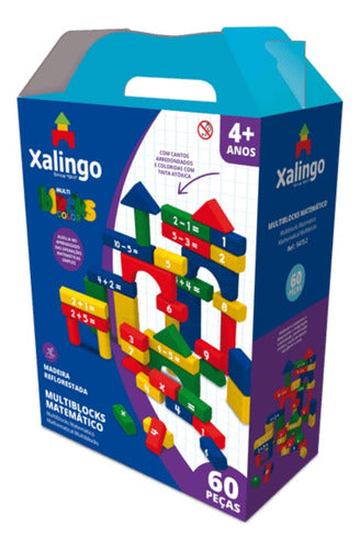 Brinquedo De Montar Multiblocks Matemáticos Xalingo 60 Peças 1