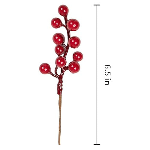 LLZLL Christmas Decoration Artificial Berry Stems Red Berries 5