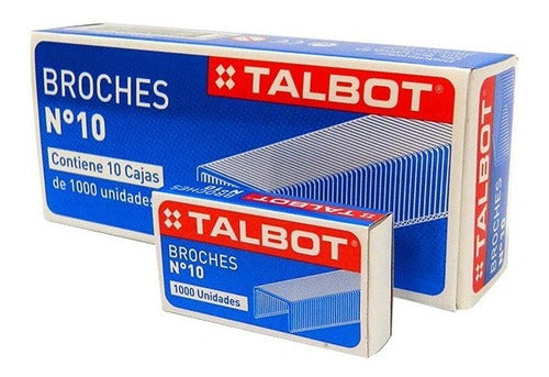 Talbot Broches N°10 X1000 U. Para Abrochadora N10 1 Cajita 0