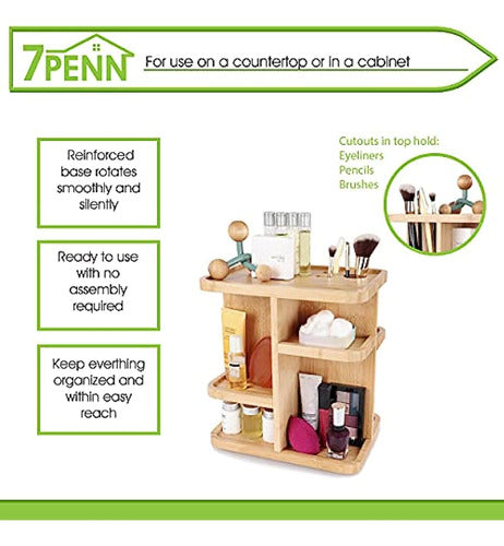 7penn Bathroom Cosmetic Organizer Countertop Rotarating Make 2