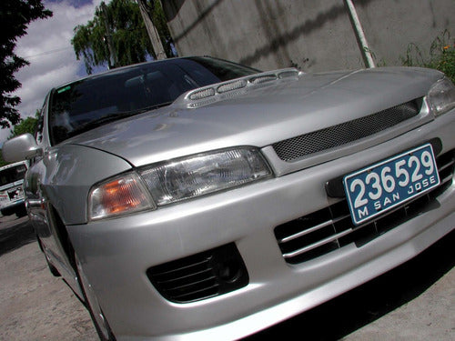 Mitsubishi Lancer 1999 Spoiler with Brake Light Installed and Painted 3