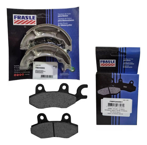 Fras-le Kit Frenos Frasle Pastilla Zapata Honda Glh 150 Gaucha Gaona 0