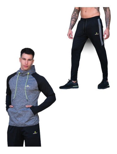 Men's Sports Set - Sweatshirt & Skinny Sports Pants 0