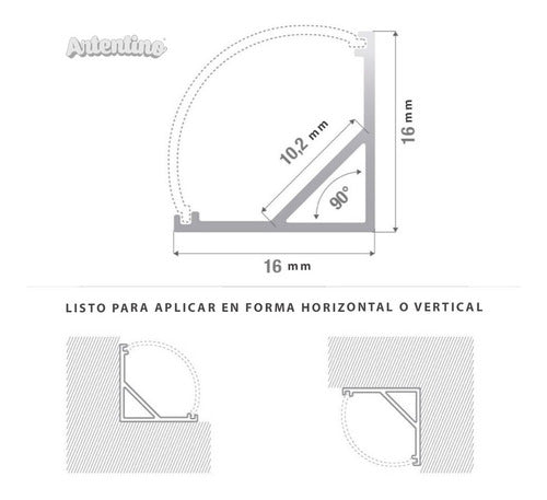 Artentino LED Light 100 Cm Aluminum Kitchen Cabinet Dimmer Touch Ready 4