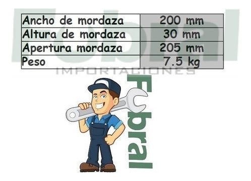 Morsa Para Taladro 200mm Fubral 2