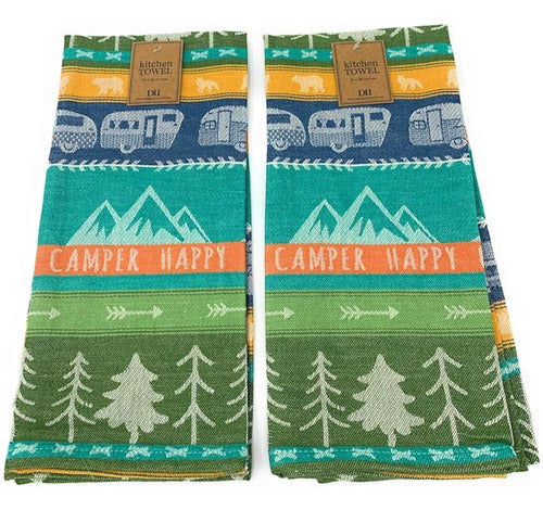 Dii Design Imports Happy Camper Rv Park Jacquard Dishtowel 2 0