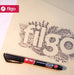 Filgo Permanent Marker Strong Black Fine Point 1 Mm 1