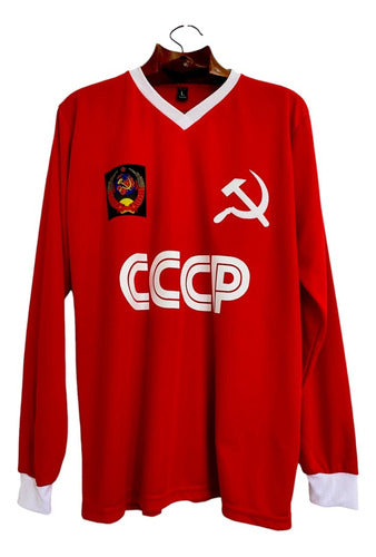 Red Long Sleeve Retro USSR CCCP T-Shirt 3