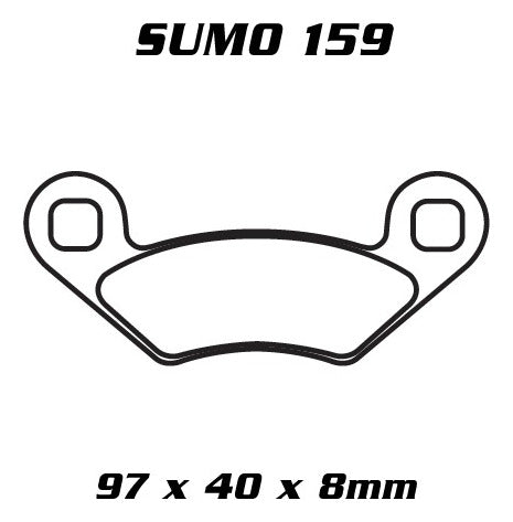 Sumo 159/159 Pastillas Freno Polaris Sportsman 700 800 93-14 2