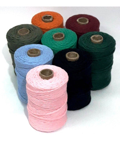 TDTEX Macramé Cotton Thread Color 40 Strands X 130 Mts. Cord 3mm 6