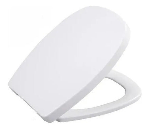 Derpla Pringles Toilet Seat Cover White Lacquered Wood Nylon Monaco Hardware 1