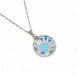 Silver Necklace with Sun Crystal Swarovski Pendant 19mm 0