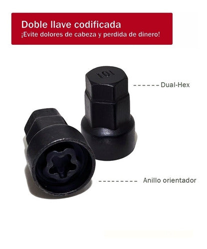 Rhino Wheel Locks Anti-Theft Nut Set - Frontier - Terrano - Patrol 1