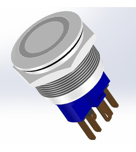 Konnen Interruptor Botón Pulsador Azul Ø 22mm 24 Vdc Sin Retención 1