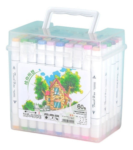 Rainbowpop Marcador Doble Punta Sketch LB-727 Maletin X 60 Colores 0