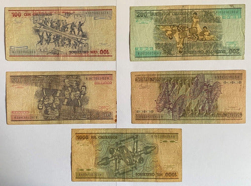 Billetes 5 Brasil 100 A 5000 Cruzeiros, 1984, Bl212 1