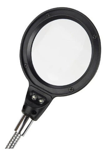 LED Lighted Magnifying Glass with Tweezers, Soldering Support Stand, and Alligator Clips 3