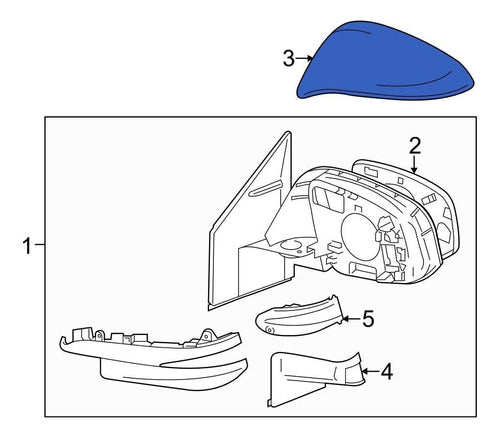 Cacha De Espejo Superior Izquierda Toyota Rav4 P/ Giro 15/18 1