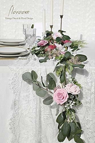 Floroom Artificial Roses with Realistic Stem - 25pcs Blush Ombre Mix - 7.6cm 1