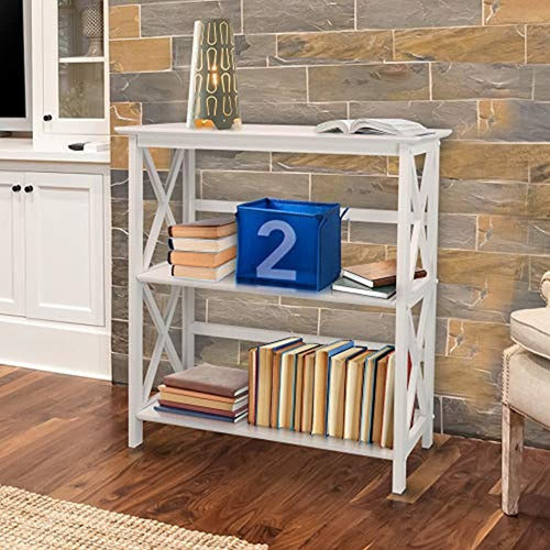 Casual Home Montego 3-Shelf Bookcase, White 3