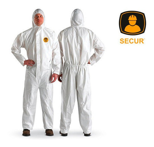 Secur Mameluco Impermeable Descartable Con Capucha 100% Protección 2