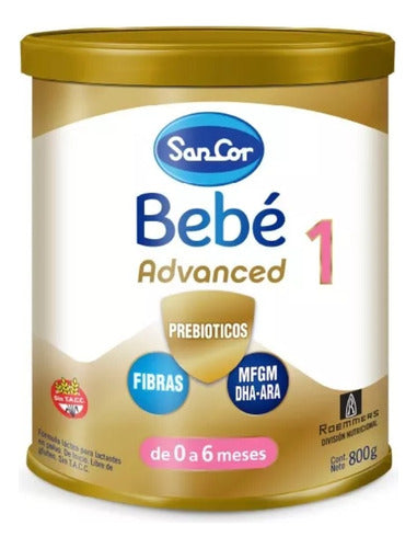 3-Pack Sancor Bebe 1 Advanced Powder 800g Can - 0 to 6 Months 0