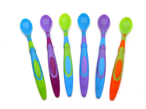 Set of 6 Colorful Practi-Spoons - Baby Innovation 0