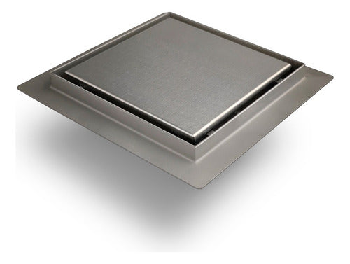 Atrim Square 2 In 1 Shower Drain Grate Stainless Steel 10x10 Cm 0