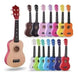 Newvision Soprano Ukulele Made of Wood + Case + Strings + Pick + Colors 0