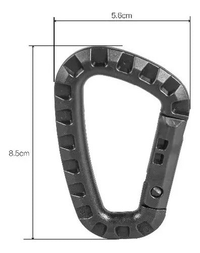 PRAMI VENTAS Ultrarresistant Tactical Plastic Carabiner X5 Units 6