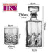 The Kitchen Set Whisky 5 Pieces - Glass Decanter and 4 Glasses 4