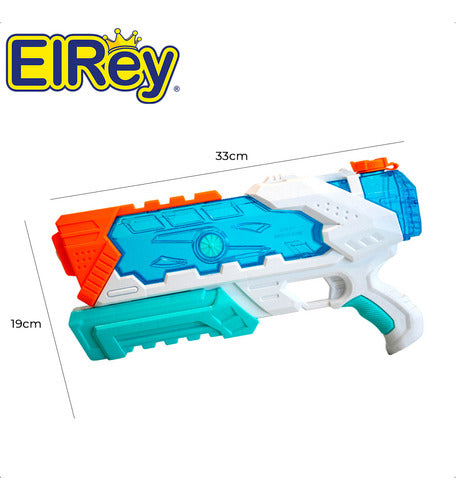 Set X2 Pistolas De Agua Lanzador Grande 33x19x7cm  - El Rey 4