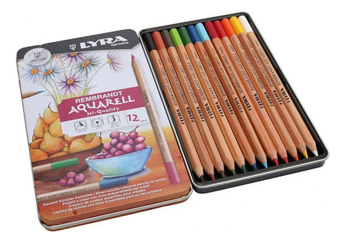 Lyra Color Pencils Watercolor X12 Tin 1