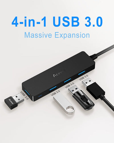 Aceele USB Hub 3.0 with 4 Feet Extension Cable 1