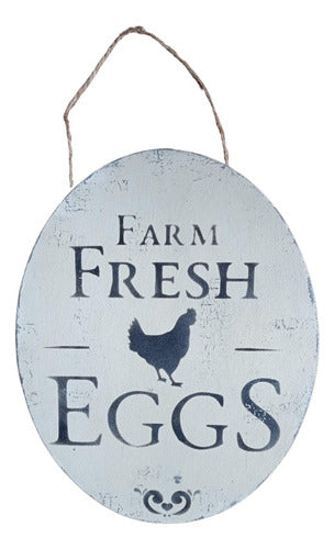 Granja Las Violetas Fresh Eggs Sign 0