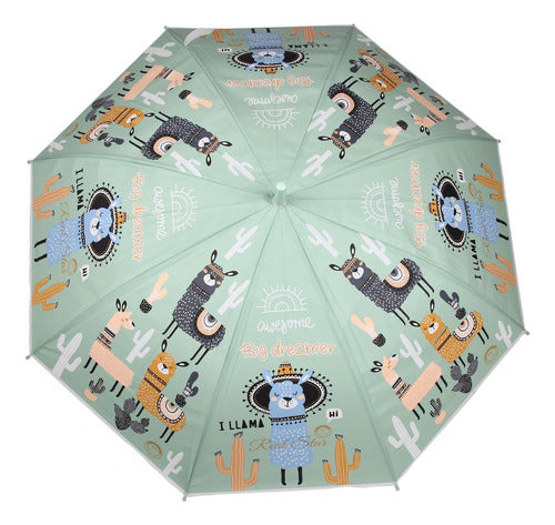 Elástica Automatic Umbrella Llama for Kids, Men and Women - Imported 3