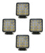 Max Tuning Kit X4 Square Led Light 16 Led 48 Watts 12v/24v Auto Moto 1