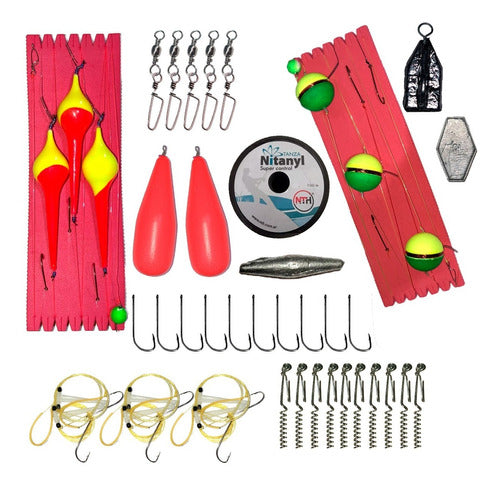 DC Fishing Pejerrey Kit - River Lake Fishing Lines with Equipped Accessories 0