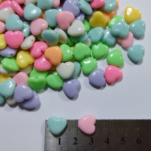 Entre Hilos y Cuentas 50gr Pastel Heart Plastic (1) - Armado Artesanias 2