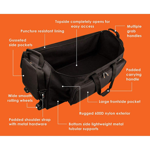 Protec Pro Tec Cp205wl 36 Hardware Bag With Wheels 3