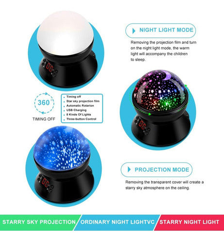 Mokoqi Rotating Moon Sky LED Projector Night Light 6