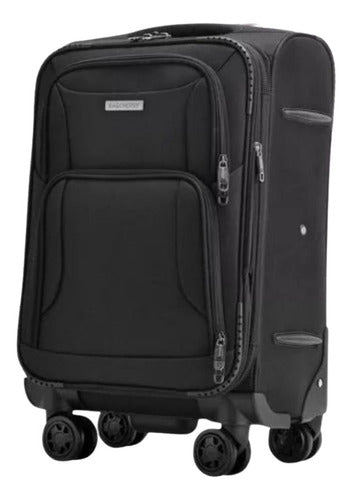 Large Reinforced Fabric Suitcase with 4 Swivel Wheels 360 Expandable Gusset 0