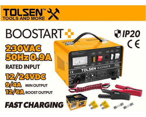 Tolsen Cargador Rápido De Batería 12-24 Volt 79997 1