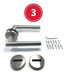 Set of 3 High-Quality Stainless Steel Door Handles Kit 1050 3
