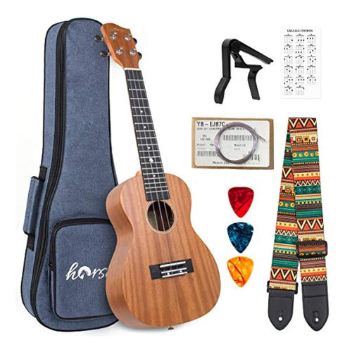 Lotmusic Concert Ukulele 23 Inch Ukulele De Caoba 0